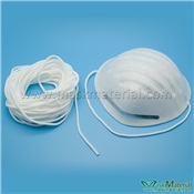 White Round Elastic Tape For Respirator