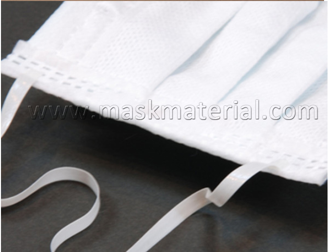 White Flat Elastic Tape for face masks