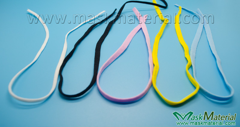 Flat Elastic Band for ear loops in various colors